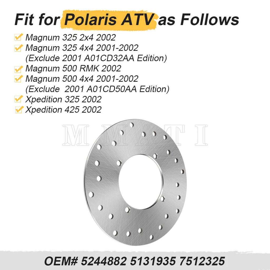 Rear Brake Disc Rotor for Polaris Magnum 500 2x4 4x4 (2001–2003)