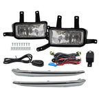 Fog Lights Lamps Set of 2 w/Chrome Trim+Switch+Bulbs for Chevy Suburban/Tahoe (2015–2020)