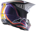 Alpinestars M5 Sail Off-Road Helmet for Off-Road (Small, Violet/Black/Silver) 8306823-3919-S