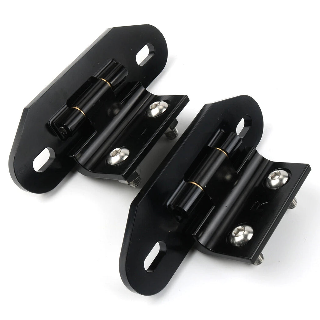 Billet Aluminum Rear Hatch Hinges Black Pair for Camaro/Firebird (1982–1992)