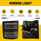 Clear Side Mirror LED Turn Signal Light for Ford F250 F450 Super Duty (H)