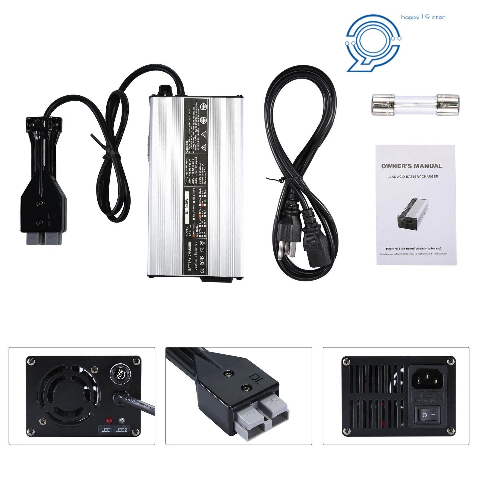 36V 5A Golf Cart Battery Charger for E-Z-GO Club Car (1983–1994)