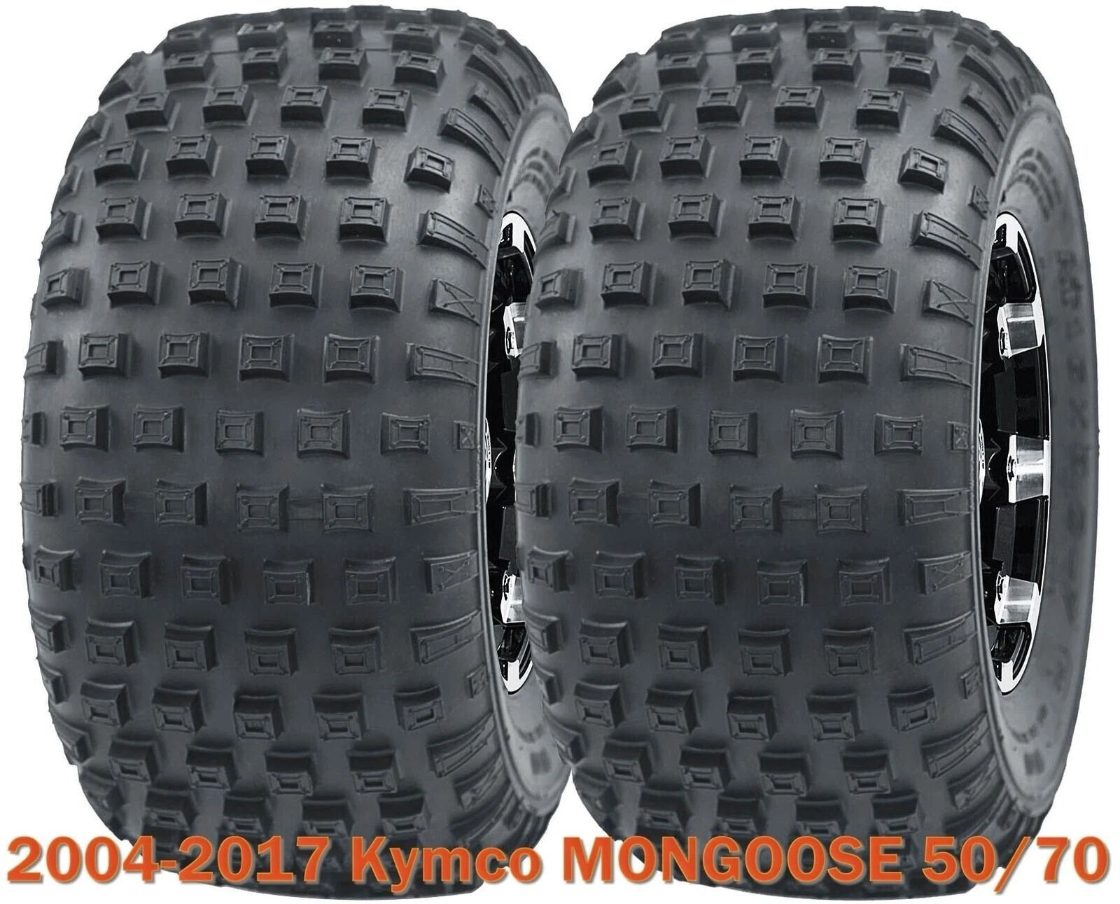 Set of 2 Sport ATV Tires 16x8-7 for Kymco Mongoose 50/70 (2004–2017)