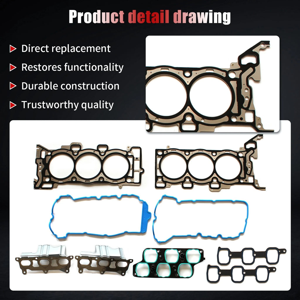 Full Gasket Set for Buick Enclave GMC Acadia Saturn Outlook (2007–2017)