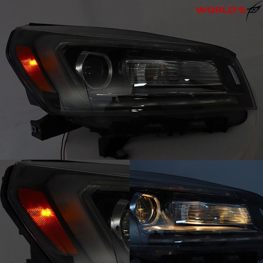 Projector Headlight for GMC Acadia (2013–2016) Halogen with LED Tube Black Right