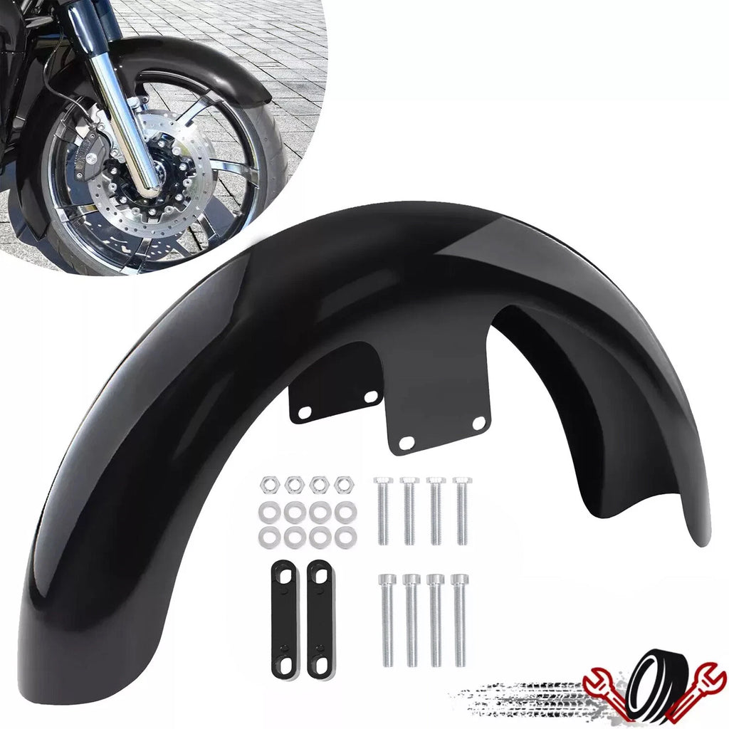 19" Vivid Black Front Wheel Wrap Fender for Harley Electra Glide (2009–2023)