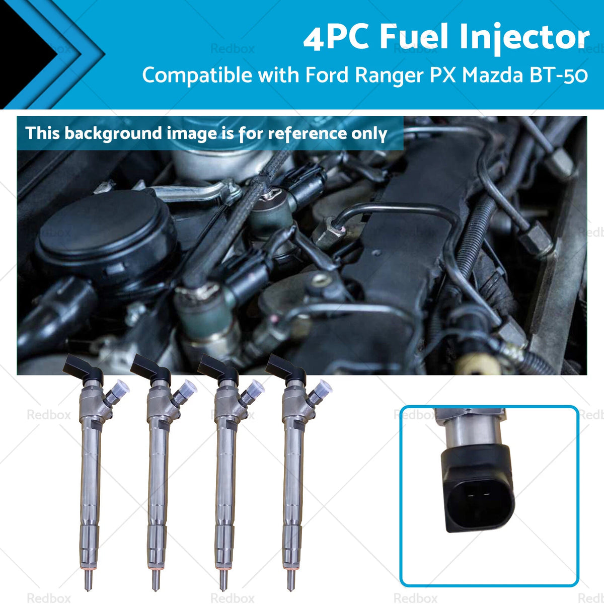 4X Diesel Fuel Injector for Ford Ranger 3.2L (Ref. BK2Q9K546A)
