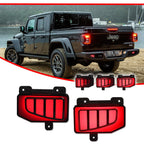 2X Smoke LED Tail Brake Lights for Jeep Gladiator (2019–Present)