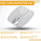 Fuel Tank Door Cap for Mitsubishi Outlander (2003–2023) Chrome Silver Tone