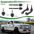 6 Pcs Front Suspension Kit Inner Outer Tie Rod Ends for Ford Expedition 