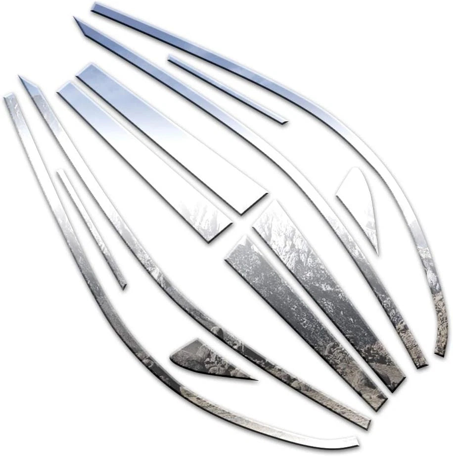 Luxury FX Chrome Window Package with Posts for 2003-2008 Toyota Corolla