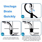 3X Drain Bladder Kit for Drain Cleaning (Fits 1 to 6 Inch Pipes)
