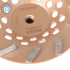 7" Diamond Grinding Wheels Set of 2 Turbo Segments 30/40 Grit 5/8"-11 Arbor