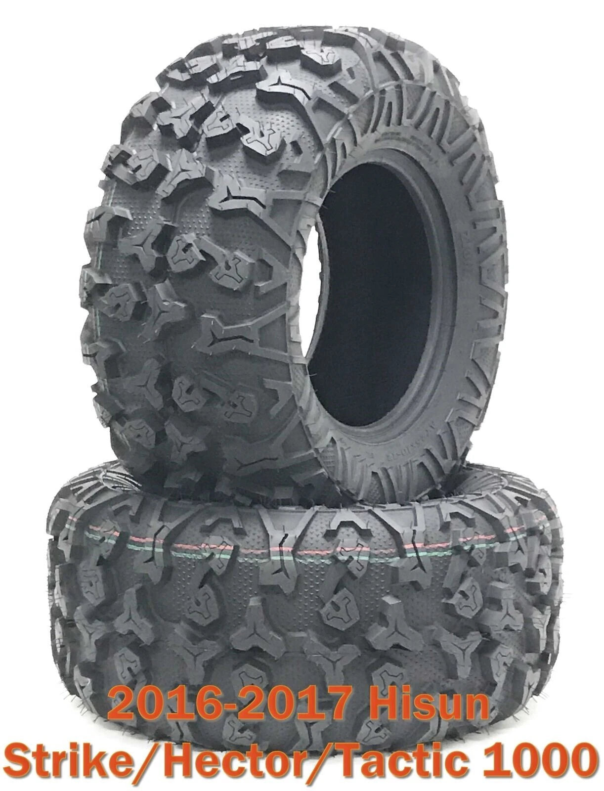 Set of 2 Front Tires 27x9R14 8PR Radial for Hisun Strike/Hector/Tactic 1000 (2016–2017)