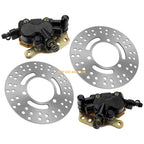 Front Brake Calipers & Rotors for Kawasaki Bayou 300 KLF300C (1989–2004)