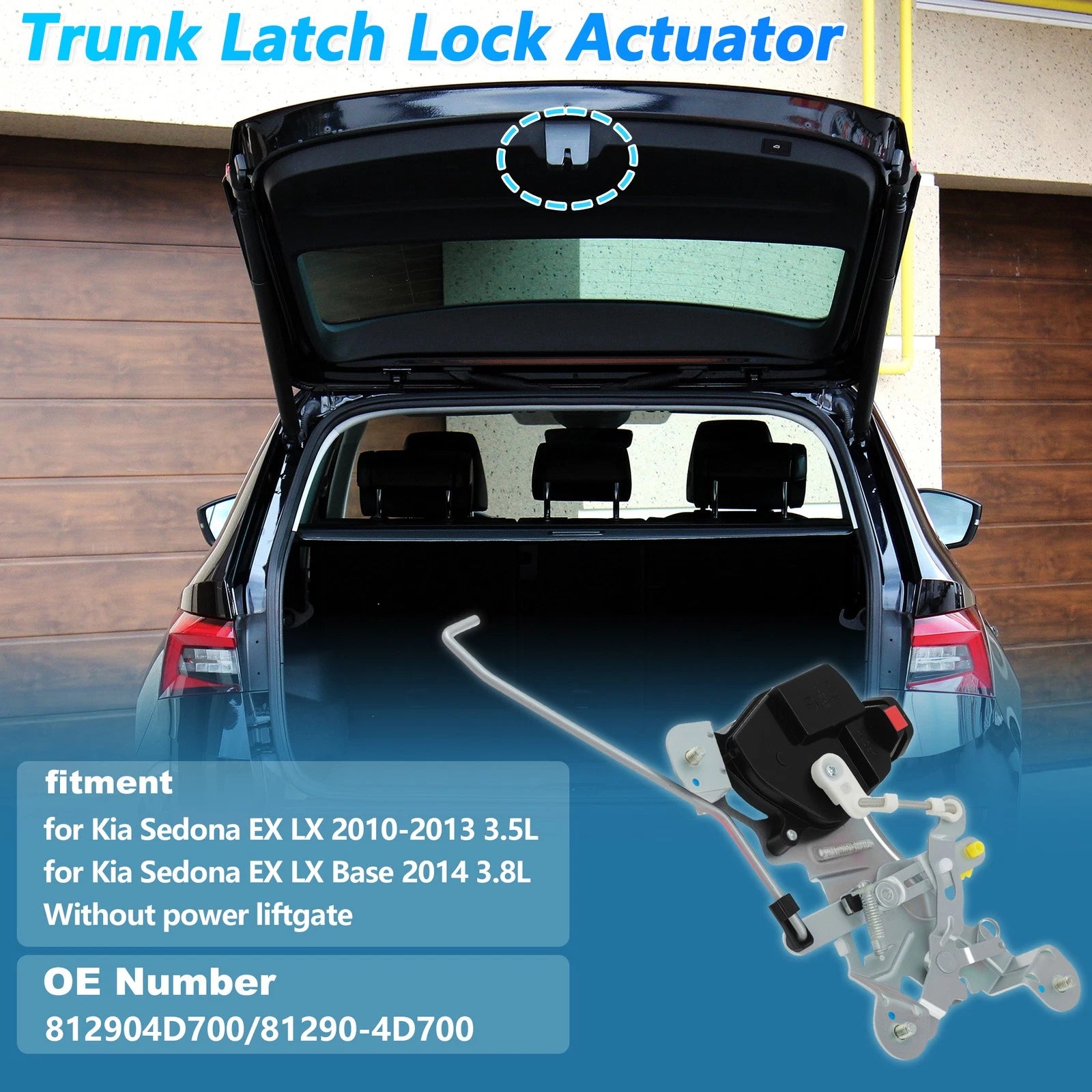 Bell Crank Tailgate for Kia Sedona (2010–2014) 812904D700