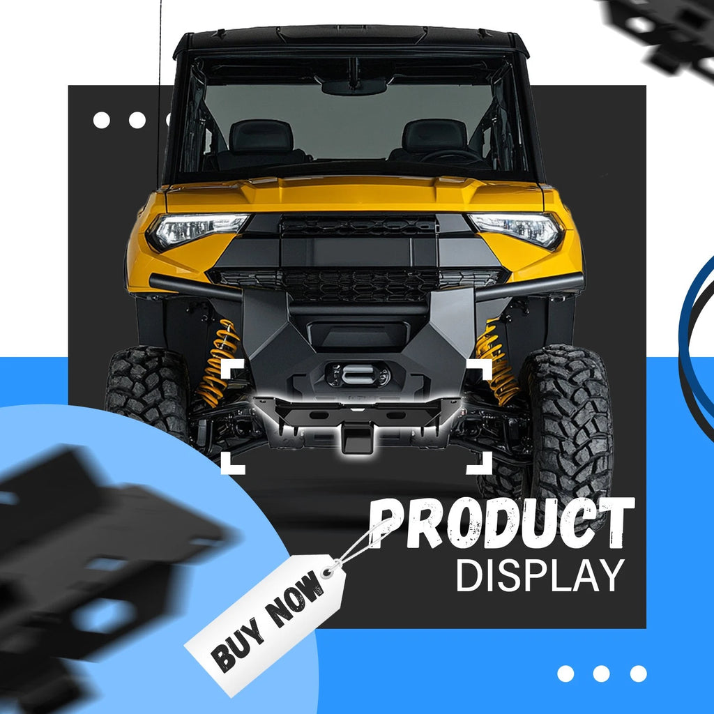 2" Receiver Hitch Plow Mount for Polaris Ranger Midsize (2009–2024)