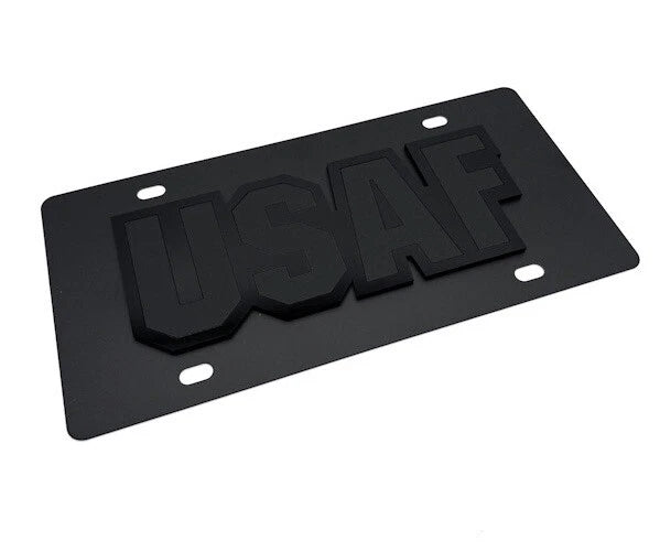 License Plate Bracket Black Tactical 3D Logo for Daytona USAF (USAF)
