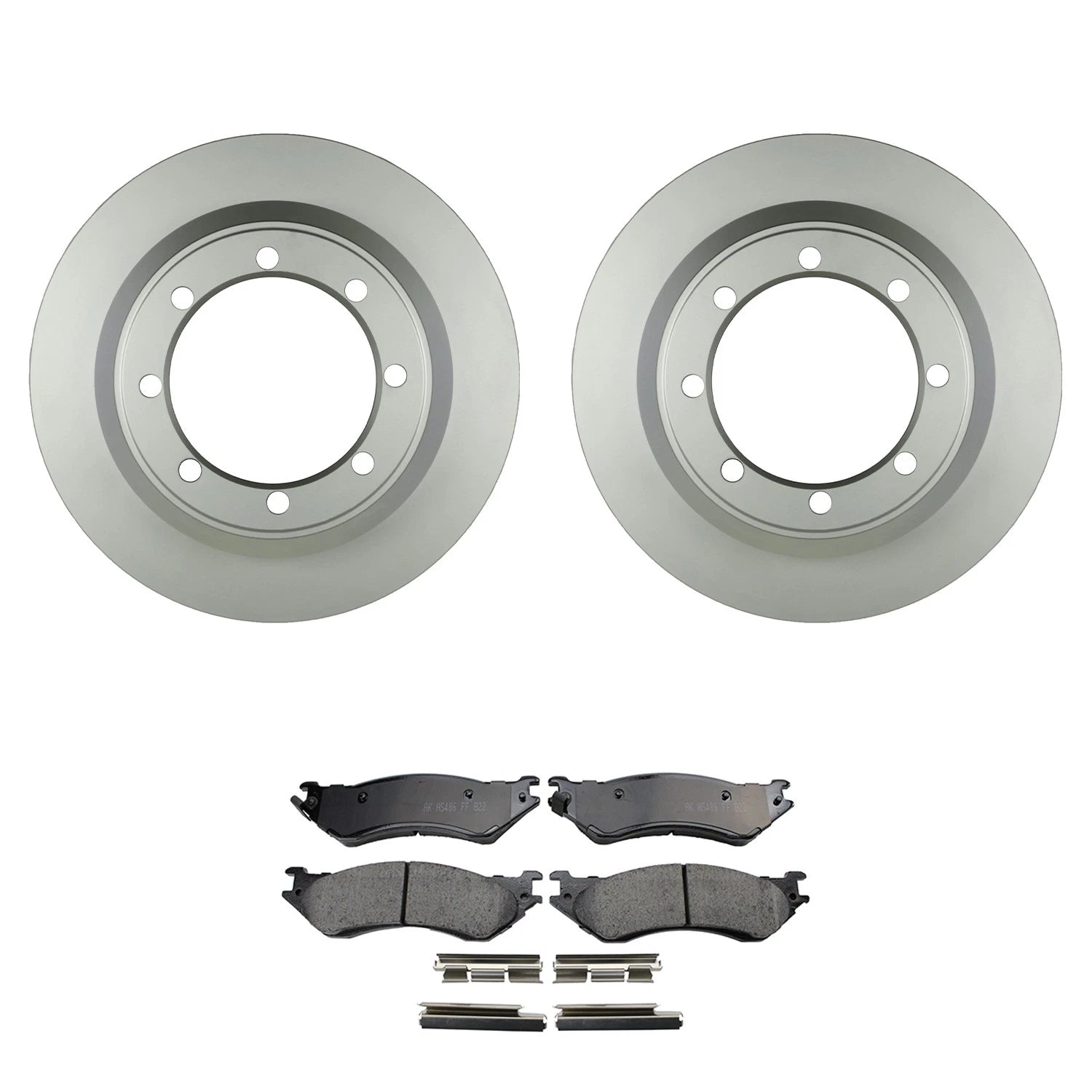 Bosch QuietCast Rear Rotor & Akebono ProACT Ceramic Brake Pad Kit for E-350SD