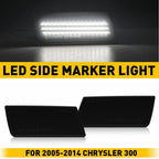 White LED Strip Bumper Side Marker Lights for Chrysler 300 (2005–2014)