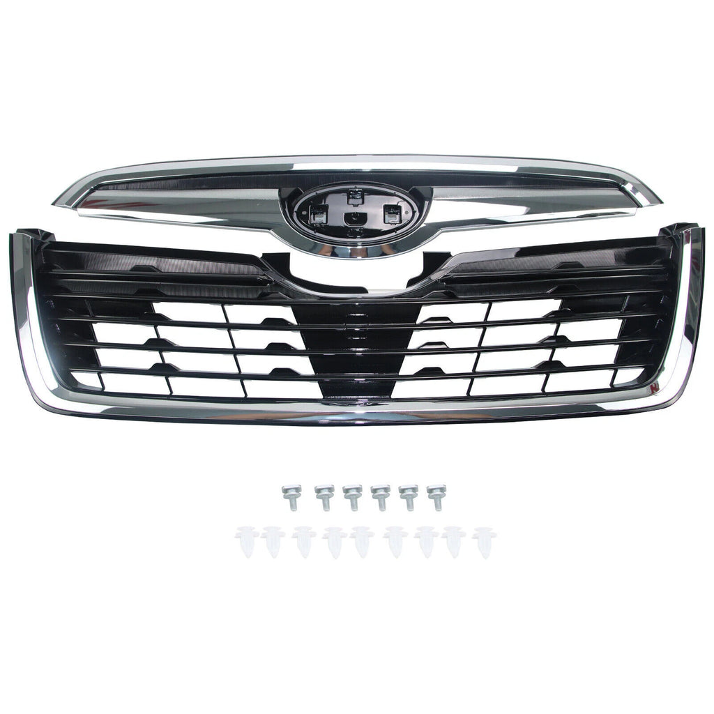 Glossy Black Grille Assembly with Chrome Trim for Subaru Forester (2019–2021)