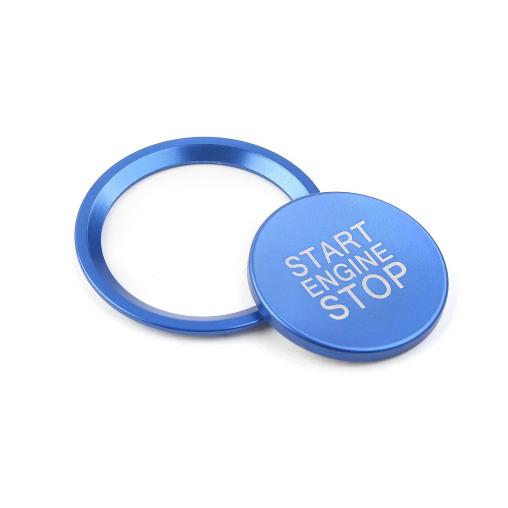 Blue Engine Start Button Decorative Ring Cover for Audi A4L A5 A6L A7 A8