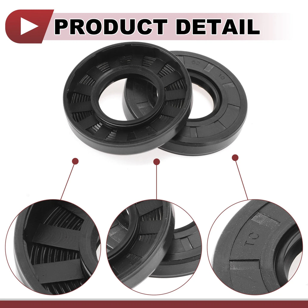 Set of 5 Rotary Shaft Oil Seals 30x62x10mm Nitrile Rubber 672668828571