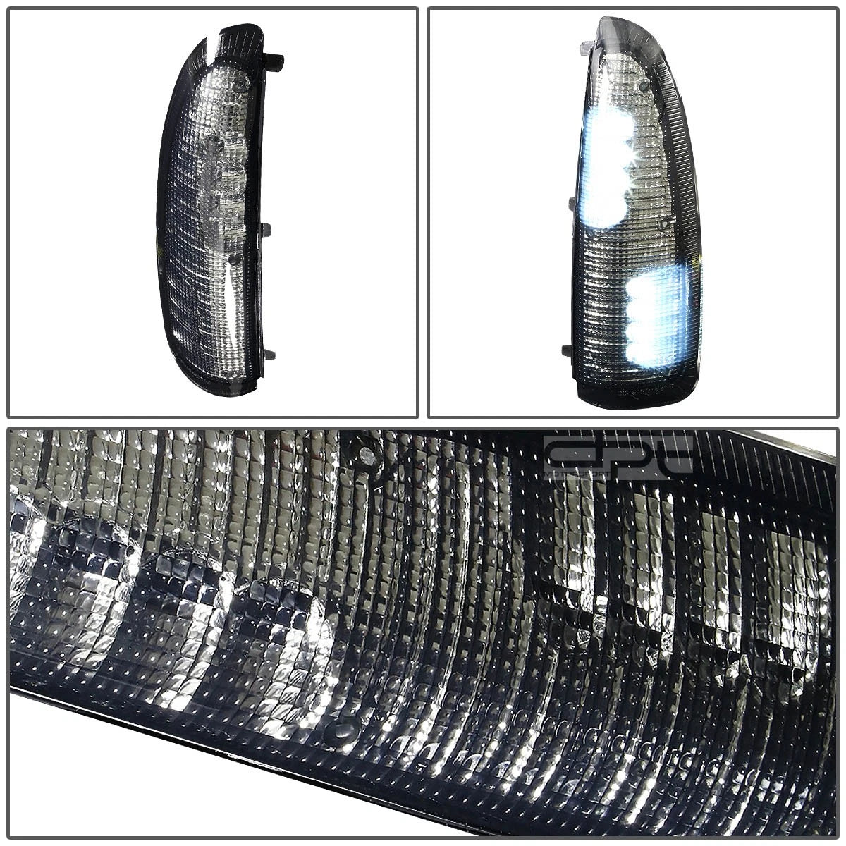 Smoked White LED Tow/Side Mirror Running+Signal Light for Ford Superduty (2000–2007)
