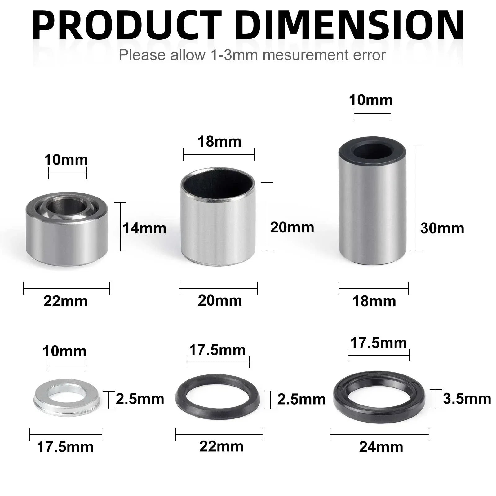 2 x Front Shock Bushing for Honda Sportrax TRX400EX (1999–2004)