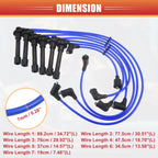 7pcs Spark Plug Wire Ignition Coil Cable No. 32720-P8A-A02 for Honda Accord (1990–2002)