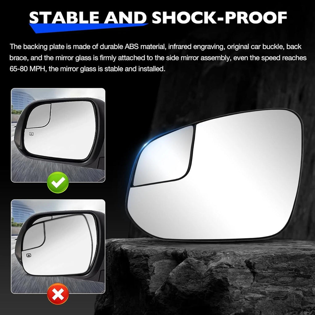 Driver Side Heated Mirror Glass w/ BLIS for Toyota RAV4 Tacoma 4Runner (2013–2024)