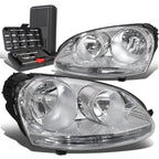 Chrome Housing Clear Headlight Lamp for Volkswagen Jetta Mk5 (2005–2010)