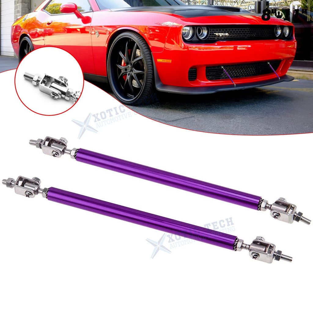 2Pcs Bumper Lip Splitter Diffuser Strut Rods for Dodge Charger (2015–2018)