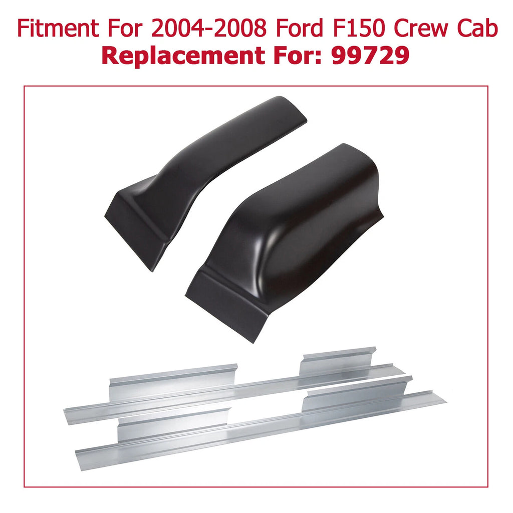 Set of 2 Outer Rocker Panels and Cab Corners for Ford F-150 (2004-2008)
