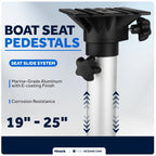 Adjustable Boat Seat Pedestal Base 19-25 Inch for