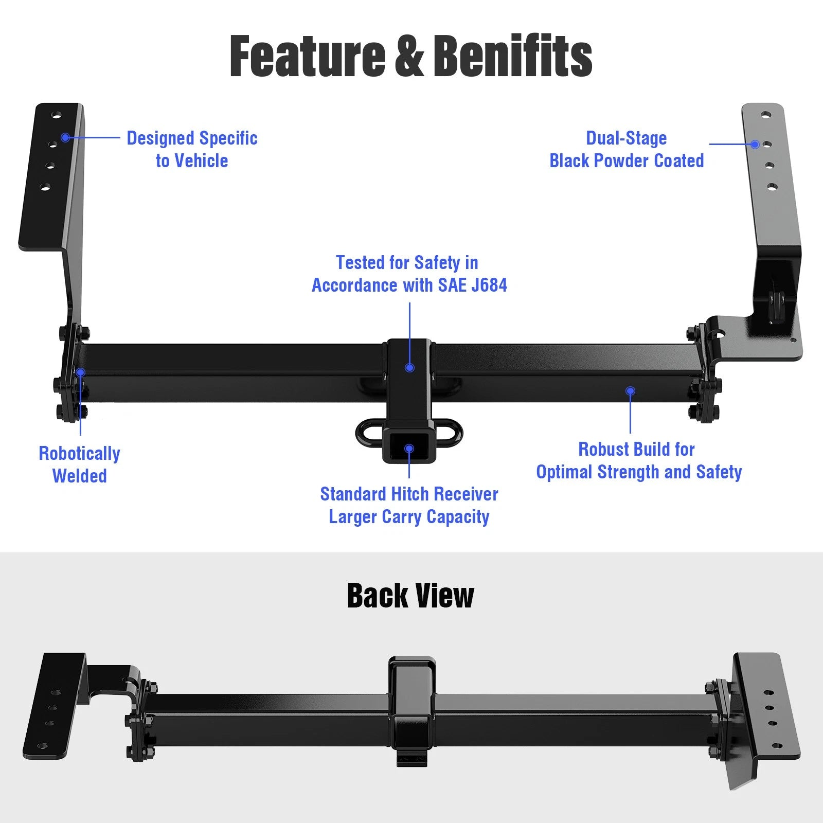 Towing Hitch Receiver Class 3 for Honda CR-V (2002-2006)