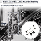 Set of 2 Front Stabilizer Bar Links with Bushings for Jeep Patriot (2007–2017) No.K80258