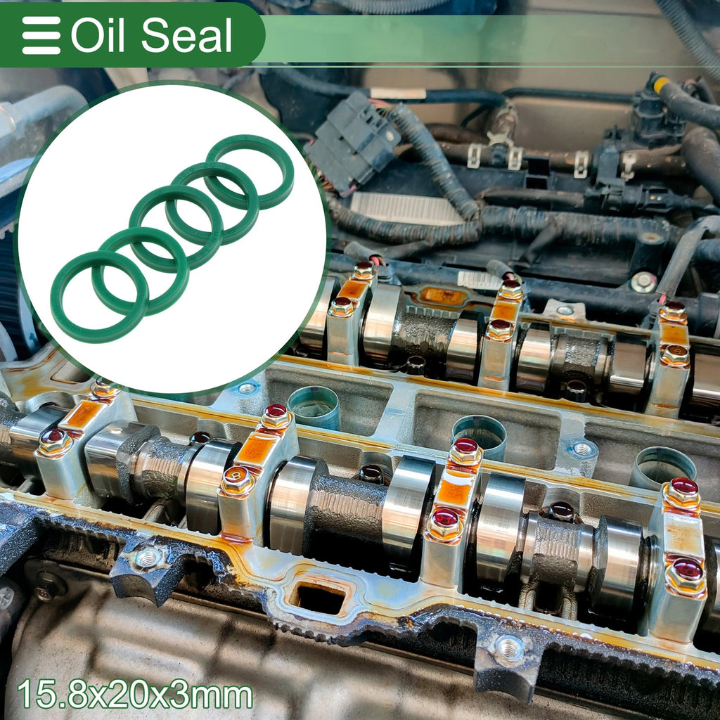 Set of 5 Oil Seal Rotary Shaft Seal TPU 15.8x20x3mm High Pressure