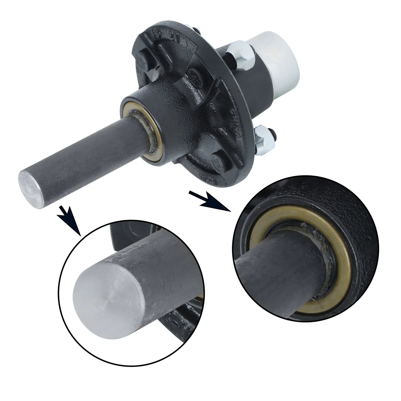 8pc Trailer Axle Kit for 2000 lb Trailer (Year Unspecified)