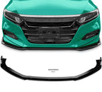 3PCS Glossy Black Front Bumper Lip Body Kit for Honda Accord 4-Door (2018–2023)
