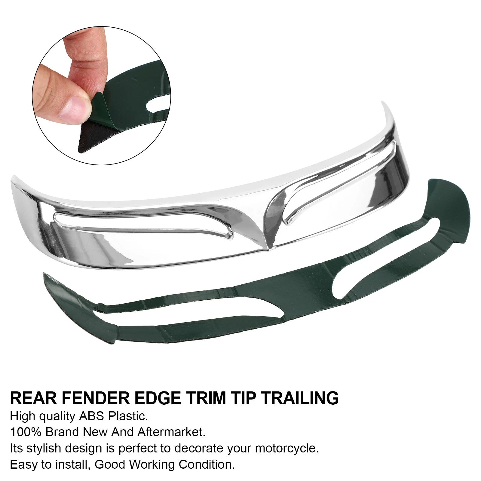 Chrome Rear Fender Edge Trim for FLSTF (2007–2017)