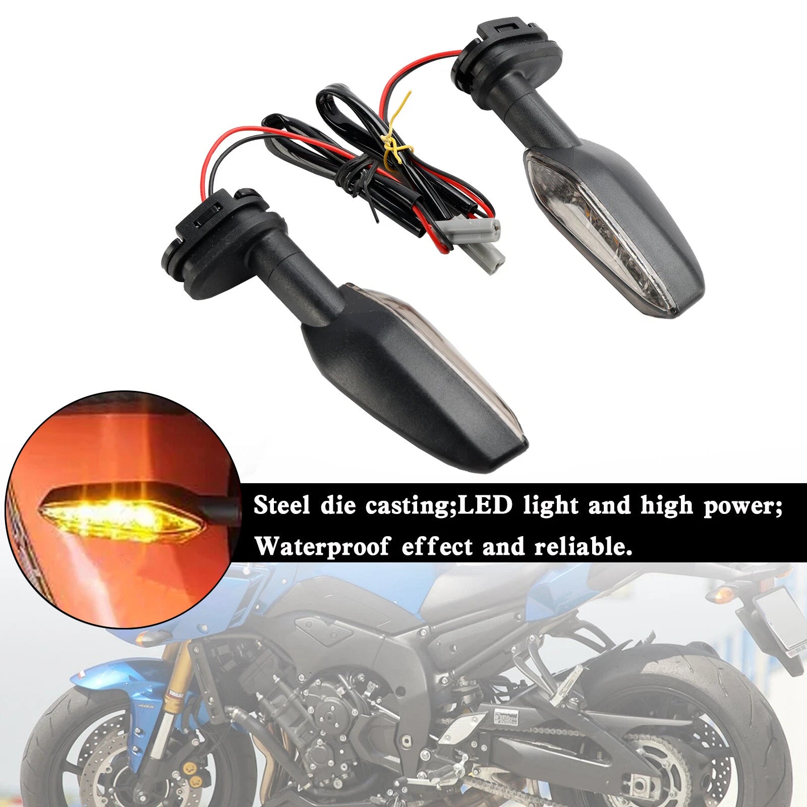 LED Turn Signal Lights for Yamaha FZ1 N FZ8 FZ-6R FZ6 TDM900 XJ6 (2006–2018)