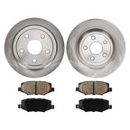 Rear Solid Brake Rotors and Ceramic Pads Set for Jeep Wrangler (2007–2018)