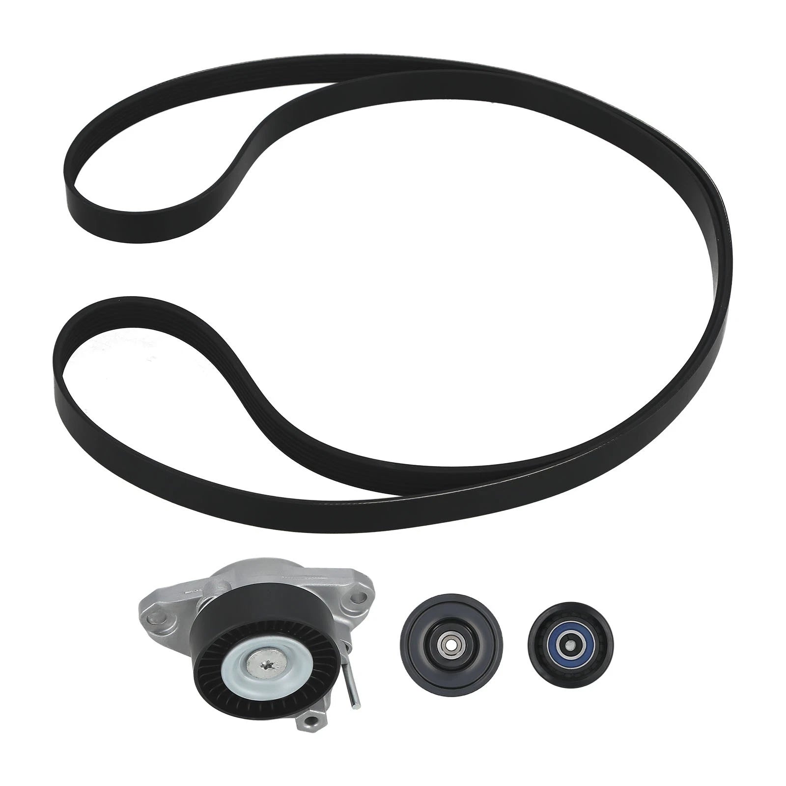 Drive Belt Tensioner + Idler Pulley Serpentine Belt Kit for Mercedes-Benz