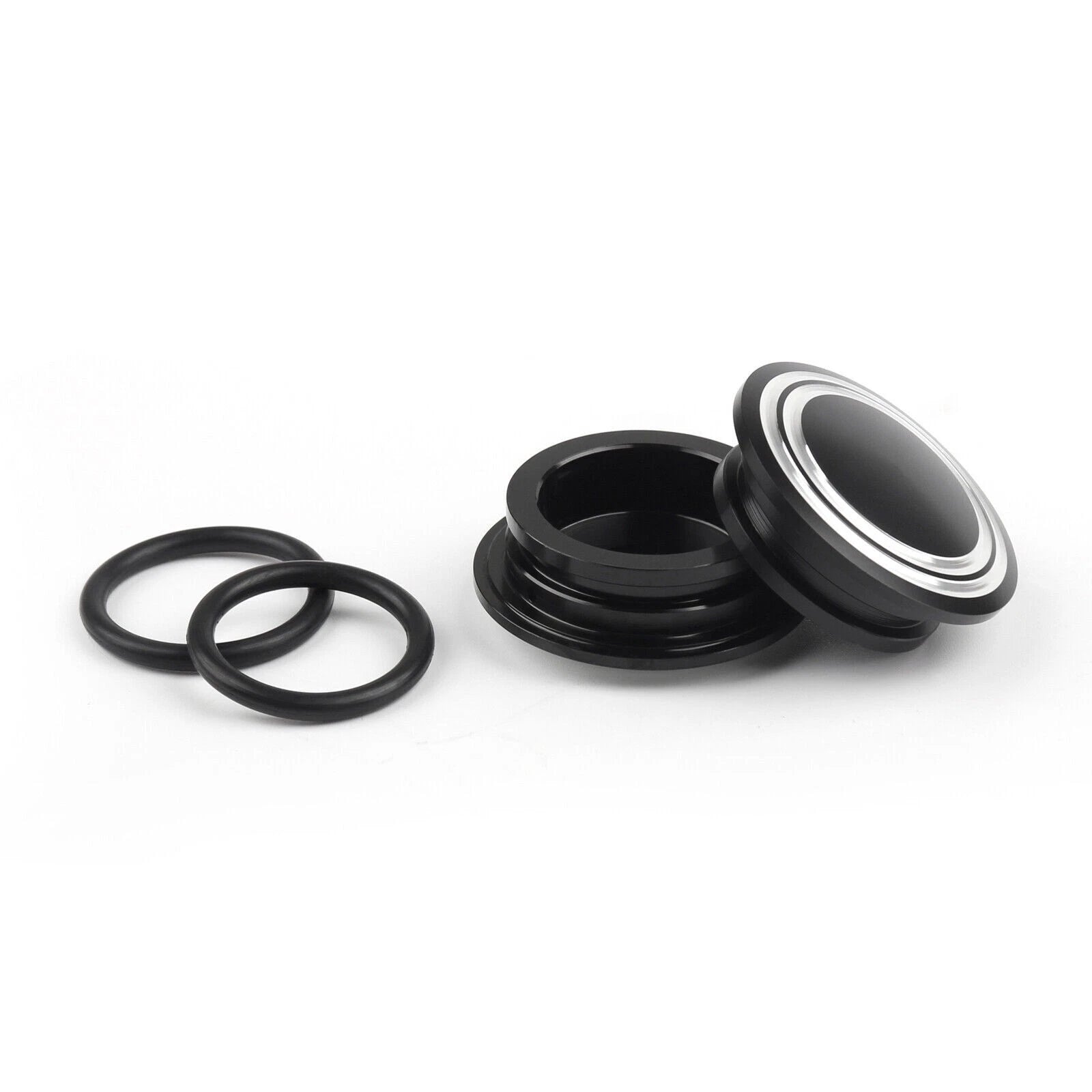 Set of 2 Frame Hole Caps for BMW R1200 R Nine T (2014–2016) Black