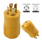 30 AMP RV Trailer Generator Adapter L14-30P to TT-30R Plug Twist Lock