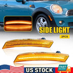 Set of 2 Amber LED Fender Side Marker Lamps for Mini Cooper R59 R60 R61