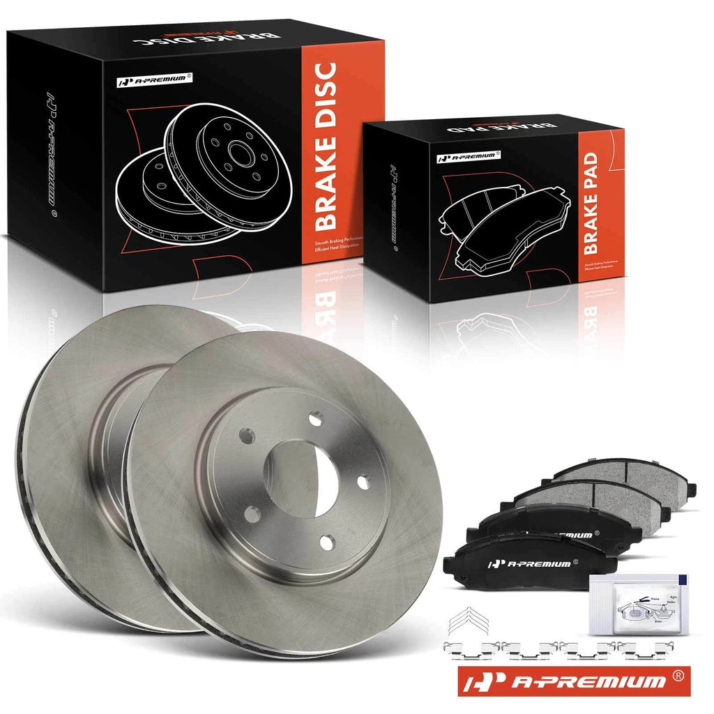 Front Disc Brake Rotors & Ceramic Pads for Nissan NV200 (2013–2019, 2021)