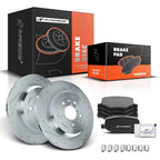Set of 6 Drilled Rotors & Brake Pads for Ford Explorer Edge 