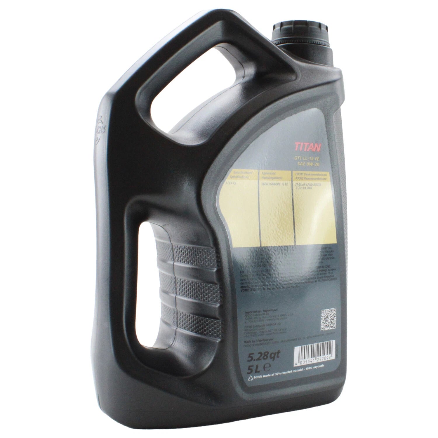 Set of 3 Fuchs TITAN GT1 LL-12 FE SAE 0W-30 Engine Oil for Hyundai Jaguar